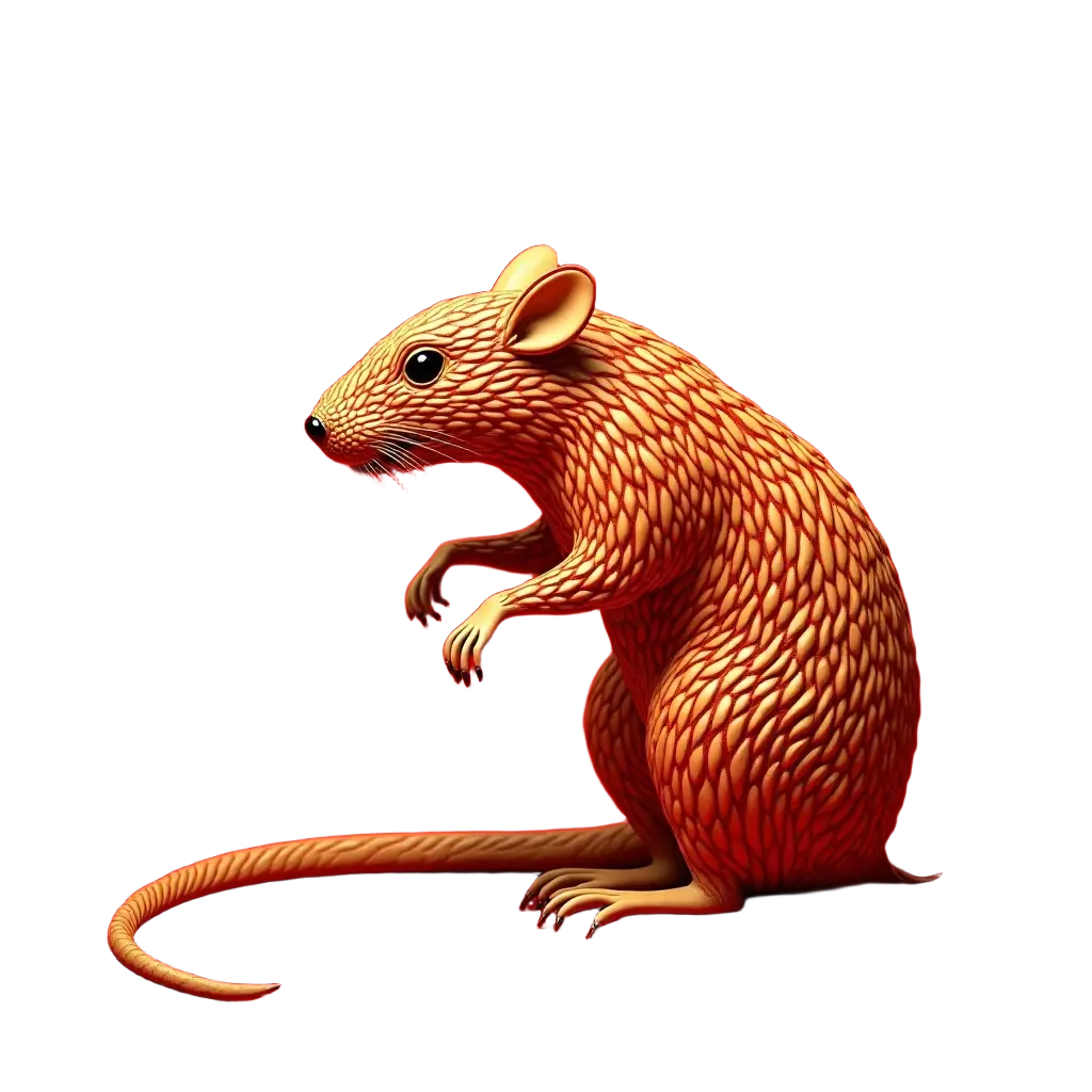 Golden Rat Illustration